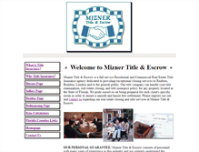 Tablet Screenshot of miznertitle.com